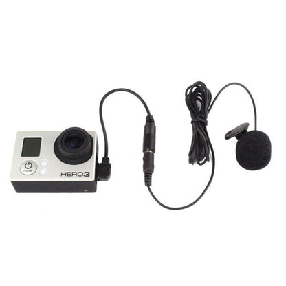 Mini USB Microphone with Clip + Mic Adapter for GoPro Hero 4/3+/3
