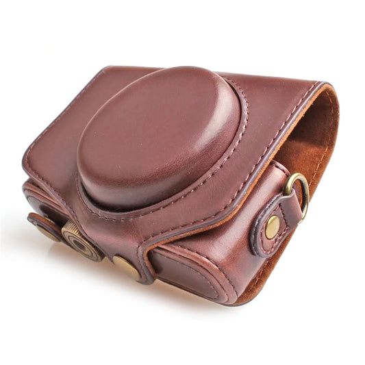 PU Leather Camera Protective Pouch + Shoulder Strap for Canon SX720/ SX700/ SX730/ SX740 HS