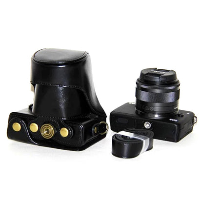 PU Leather Camera Cover + Strap for Canon EOSM/EOSM2/EOSM 10 with 15-45mm Lens