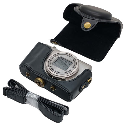 PU Leather Camera Protective Case Pouch with Shoulder Strap for Sony HX60/HX50/HX30