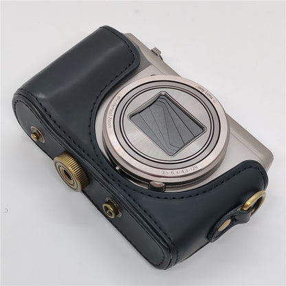 PU Leather Camera Protective Case Pouch with Shoulder Strap for Sony HX60/HX50/HX30