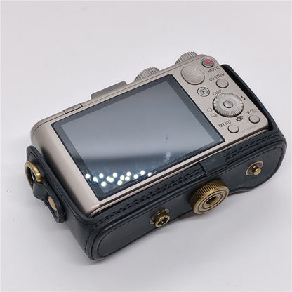PU Leather Camera Protective Case Pouch with Shoulder Strap for Sony HX60/HX50/HX30