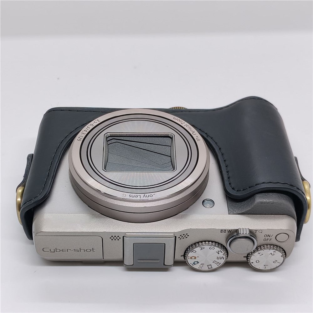 PU Leather Camera Protective Case Pouch with Shoulder Strap for Sony HX60/HX50/HX30