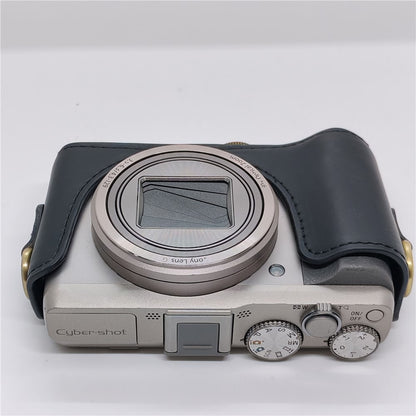 PU Leather Camera Protective Case Pouch with Shoulder Strap for Sony HX60/HX50/HX30