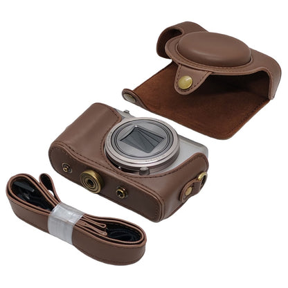 PU Leather Camera Protective Case Pouch with Shoulder Strap for Sony HX60/HX50/HX30