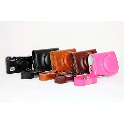 Protective Leather Camera Case with Shoulder Strap for Canon G7X