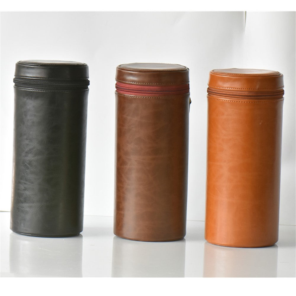 Camera Lens Bag Lens Pocket PU Leather Shell for Nikon Canon Sony Fujifilm etc