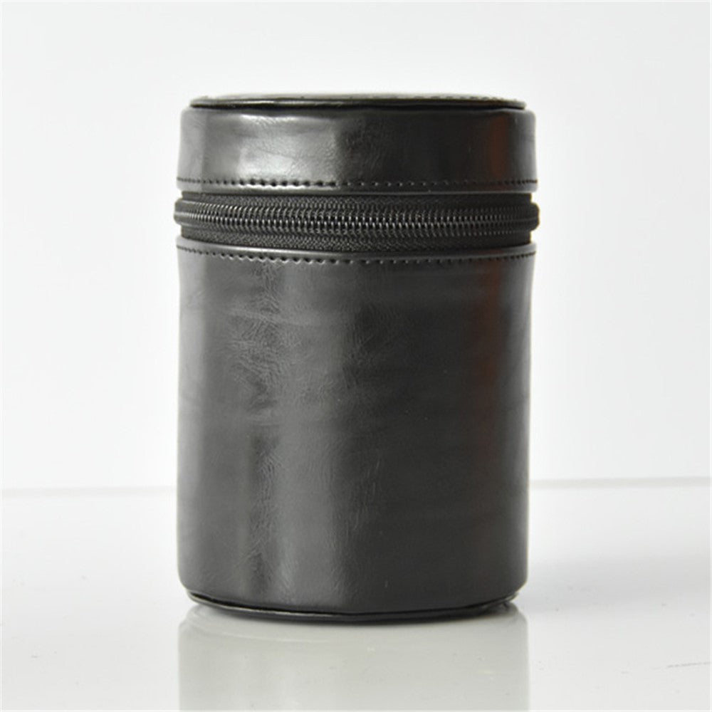 Camera Lens Bag Lens PU Leather Protective Case for Nikon Canon Sony Fujifilm etc