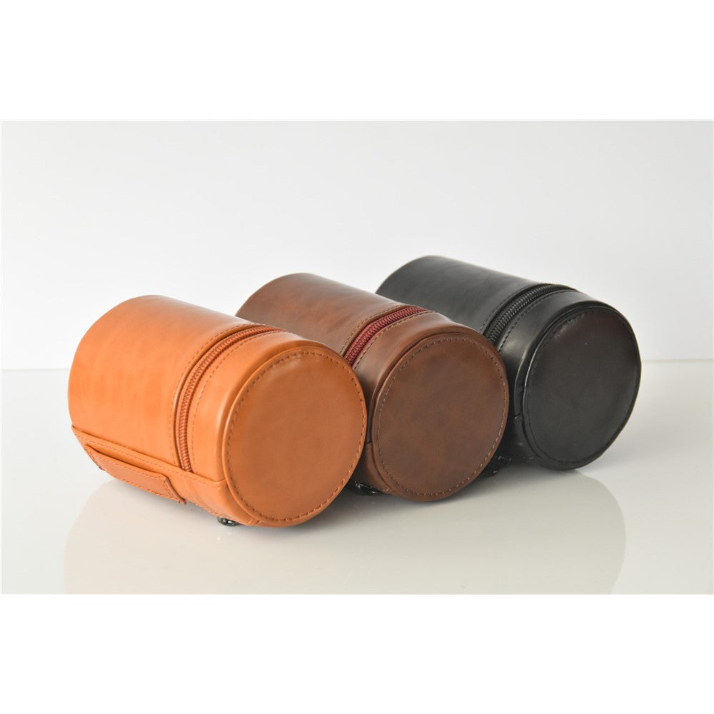 Camera Lens PU Leather Bag Protection Case for Nikon Canon Sony Fujifilm etc