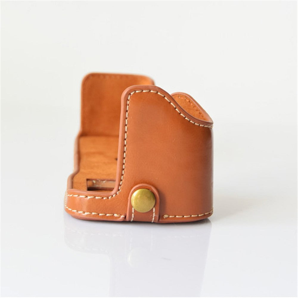 PU Leather Half Bottom Camera Protective Cover for Sony A73/A9