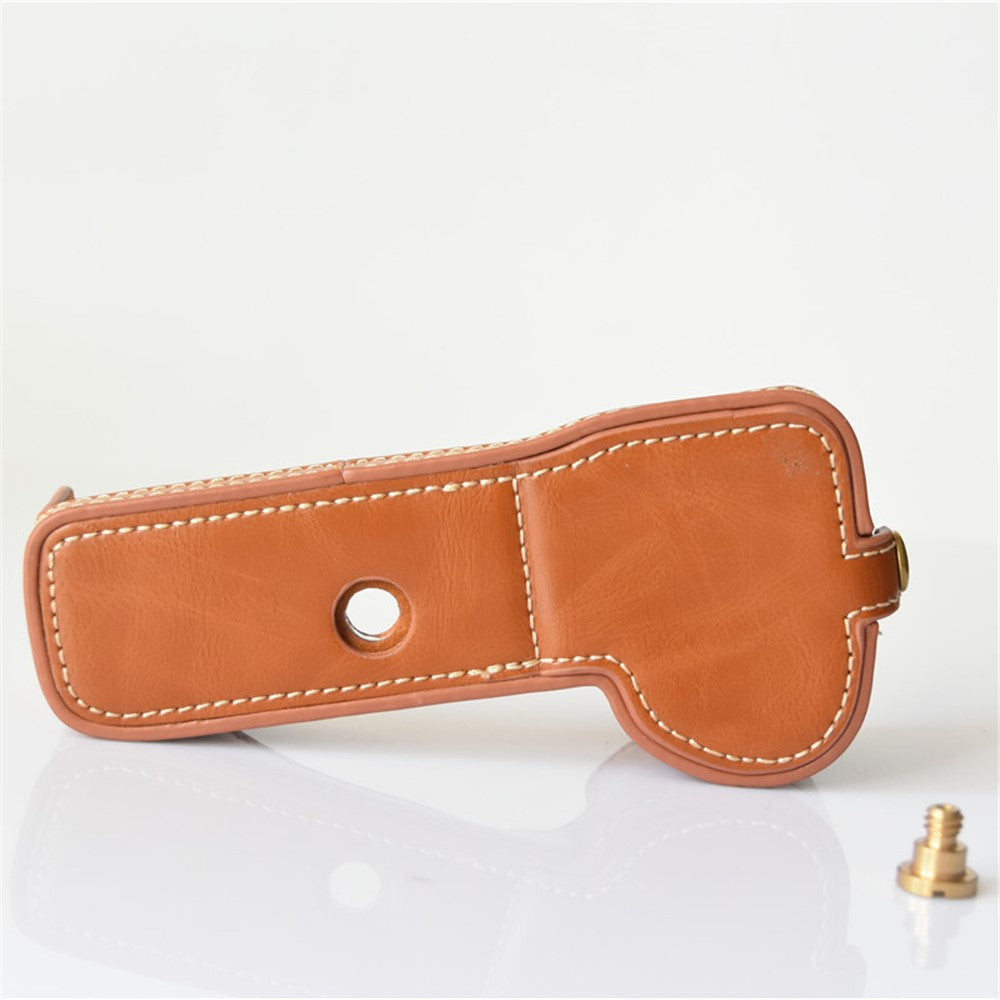 PU Leather Half Bottom Camera Protective Cover for Sony A73/A9