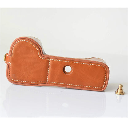 PU Leather Half Bottom Camera Protective Cover for Sony A73/A9