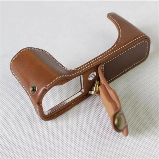 PU Leather Half Camera Protective Bag for Canon Powershot G1XIII