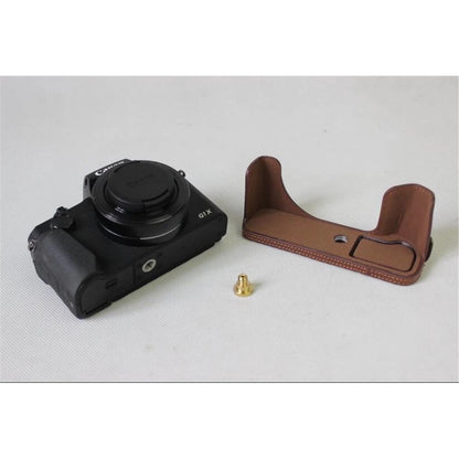 PU Leather Half Camera Protective Bag for Canon Powershot G1XIII