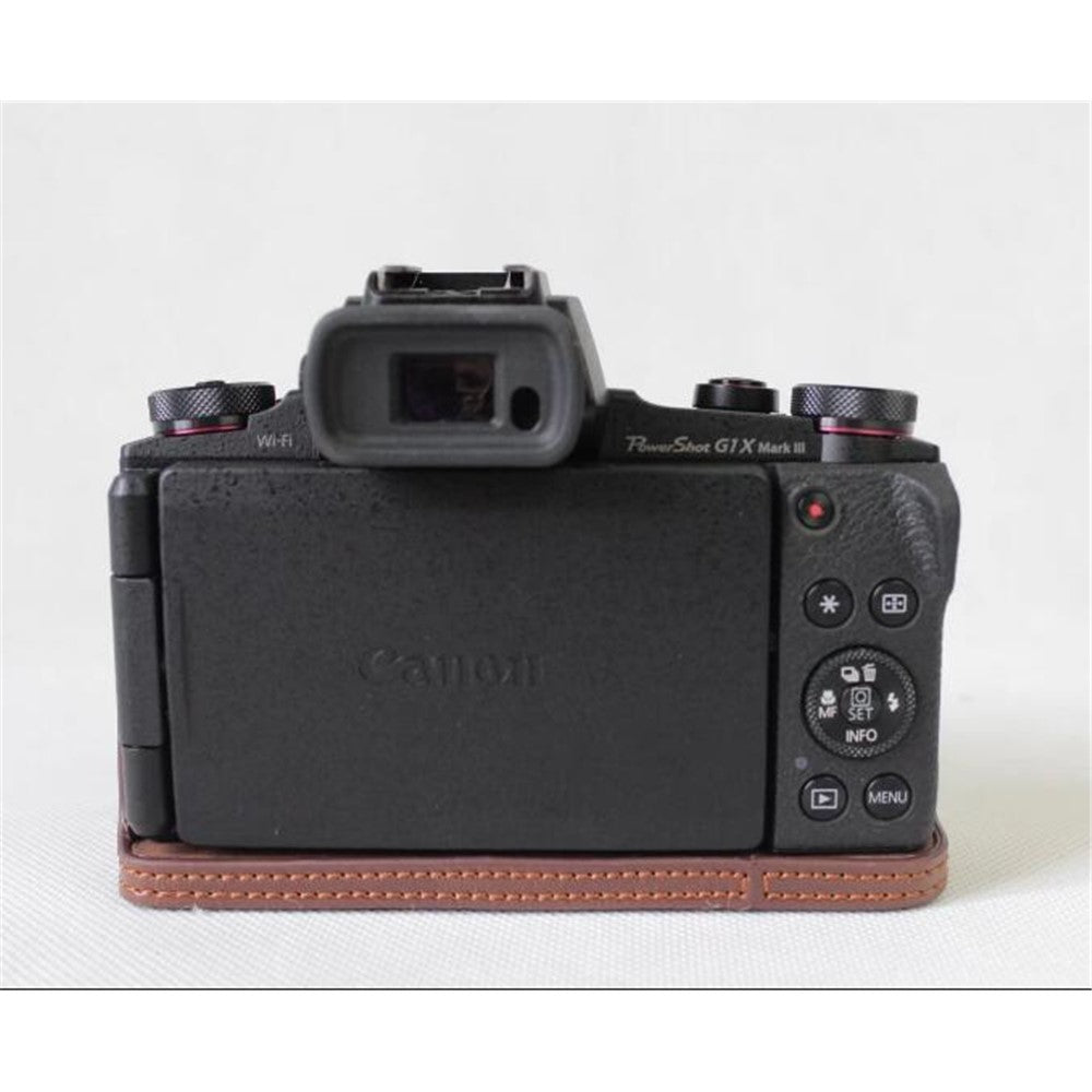 PU Leather Half Camera Protective Bag for Canon Powershot G1XIII