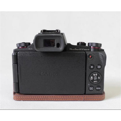 PU Leather Half Camera Protective Bag for Canon Powershot G1XIII