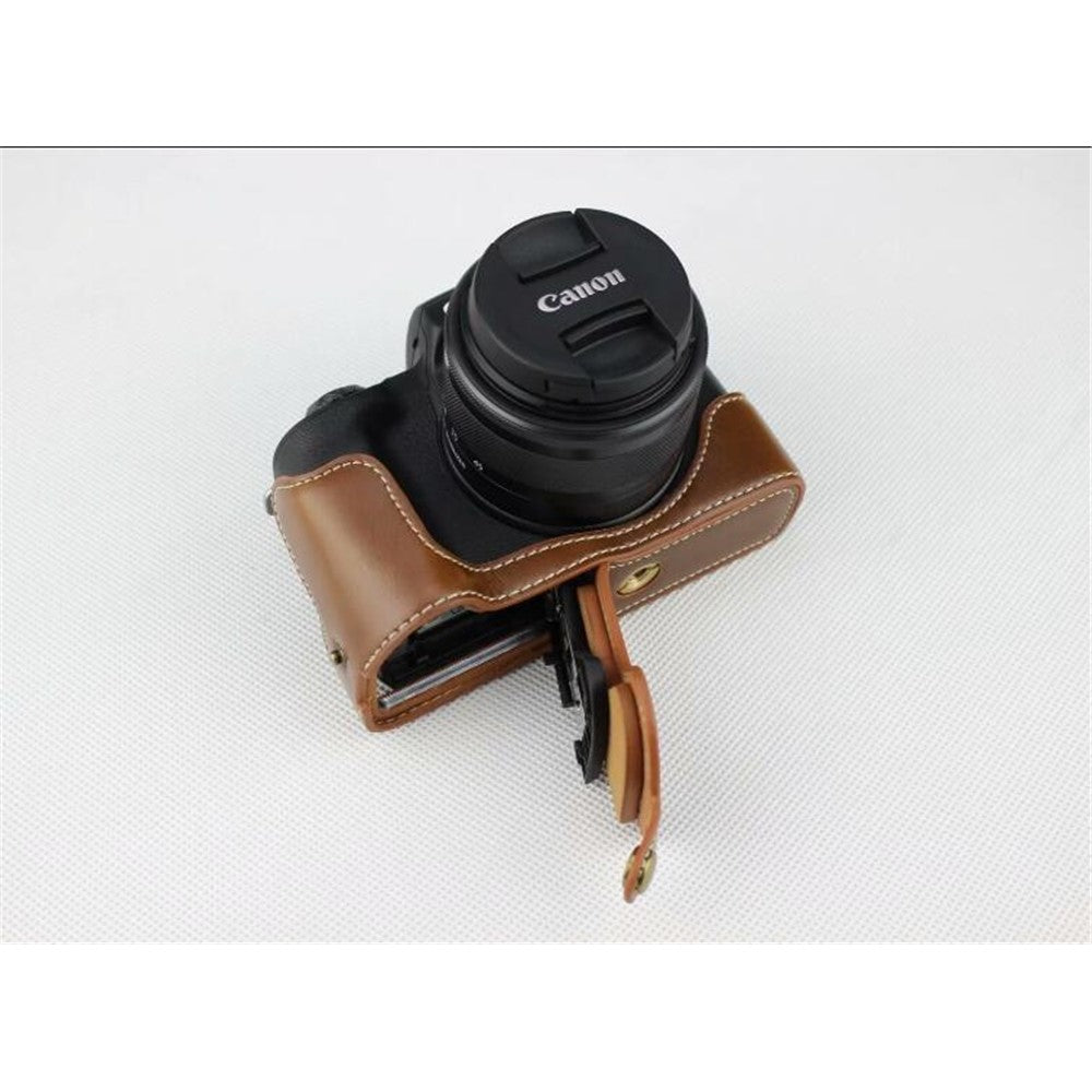 Half Camera PU Leather Protective Case for Canon EOS M50