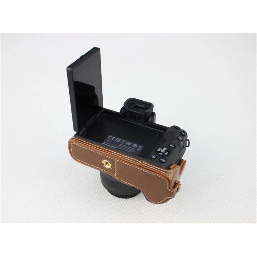Half Camera PU Leather Protective Case for Canon EOS M50
