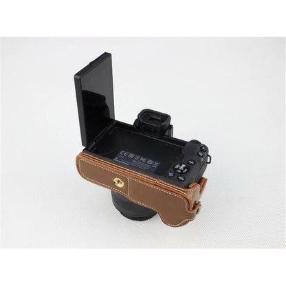 Half Camera PU Leather Protective Case for Canon EOS M50
