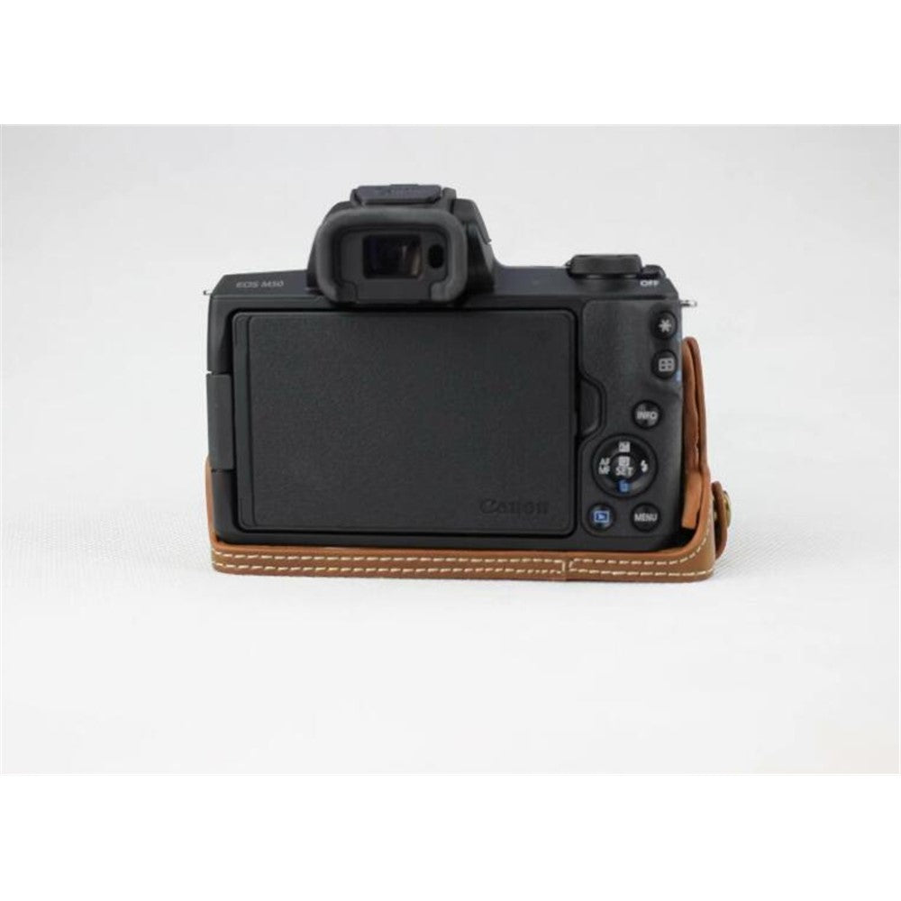 Half Camera PU Leather Protective Case for Canon EOS M50