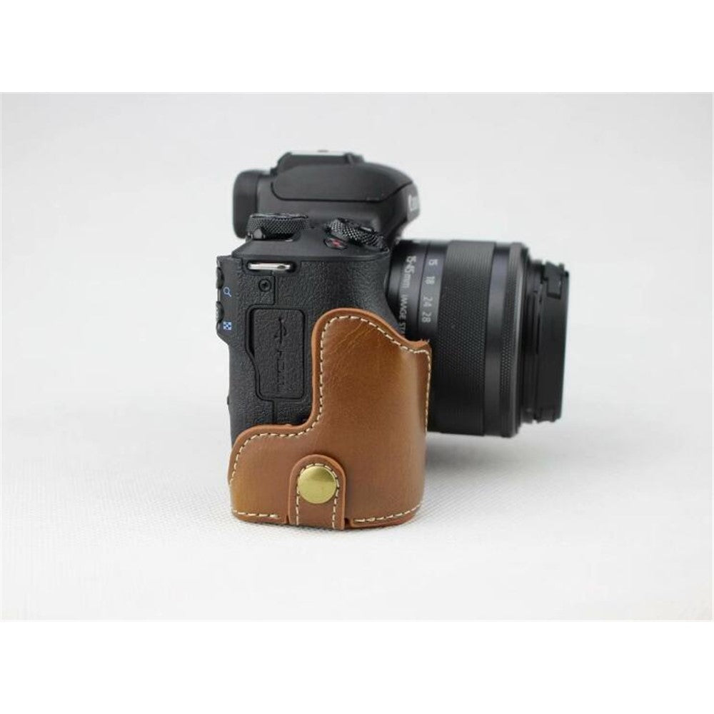 Half Camera PU Leather Protective Case for Canon EOS M50