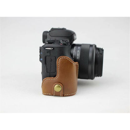 Half Camera PU Leather Protective Case for Canon EOS M50
