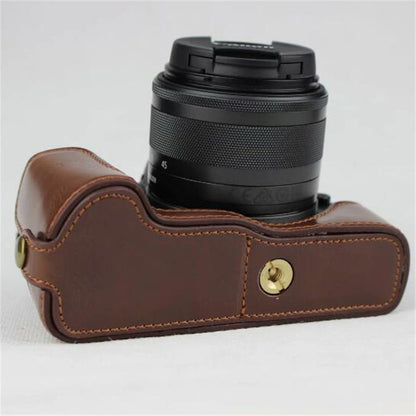Half Camera PU Leather Protective Case for Canon EOS M50