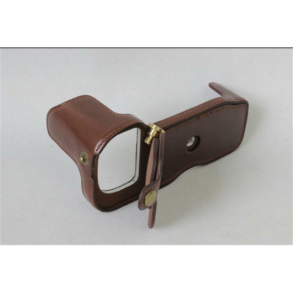Half Camera PU Leather Shielded Bag Cover for Nikon D7500 Digital SLR Camera