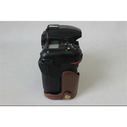 Half Camera PU Leather Shielded Bag Cover for Nikon D7500 Digital SLR Camera