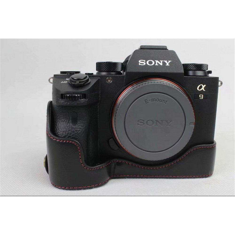Half Camera PU Leather Protective Case for Sony ILCE-9 / A9 / A7RM3 A7RIII