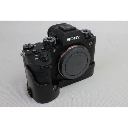 Half Camera PU Leather Protective Case for Sony ILCE-9 / A9 / A7RM3 A7RIII