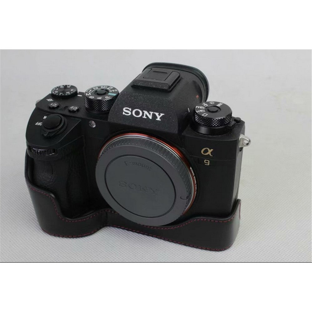 Half Camera PU Leather Protective Case for Sony ILCE-9 / A9 / A7RM3 A7RIII