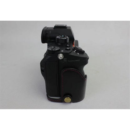 Half Camera PU Leather Protective Case for Sony ILCE-9 / A9 / A7RM3 A7RIII