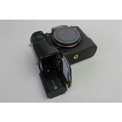 Half Camera PU Leather Protective Case for Sony ILCE-9 / A9 / A7RM3 A7RIII