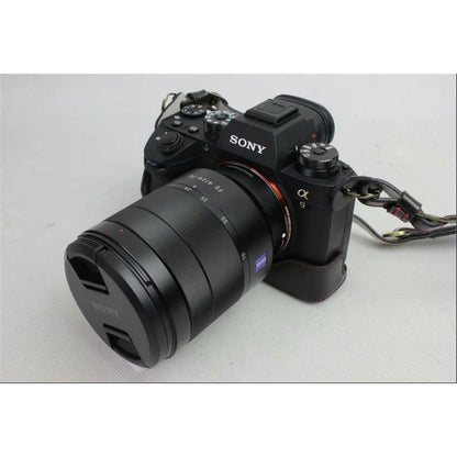 PU Leather Protective Bag + Strap + Camera Lens Bag for Sony ILCE-9 / A9 / A7RM3 A7RIII