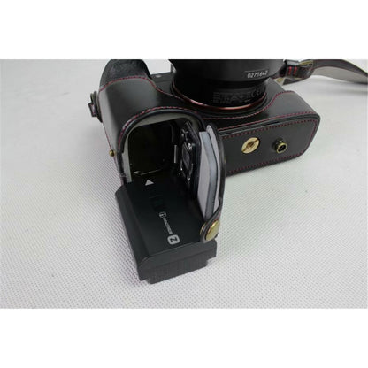 PU Leather Protective Bag + Strap + Camera Lens Bag for Sony ILCE-9 / A9 / A7RM3 A7RIII