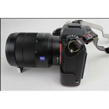 PU Leather Protective Bag + Strap + Camera Lens Bag for Sony ILCE-9 / A9 / A7RM3 A7RIII