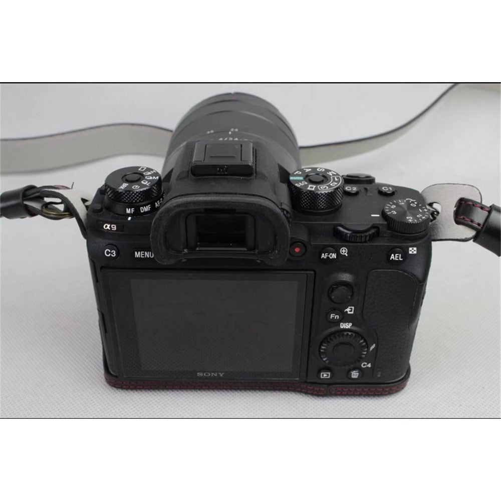 PU Leather Protective Bag + Strap + Camera Lens Bag for Sony ILCE-9 / A9 / A7RM3 A7RIII
