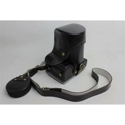 PU Leather Protective Bag + Strap + Camera Lens Bag for Sony ILCE-9 / A9 / A7RM3 A7RIII