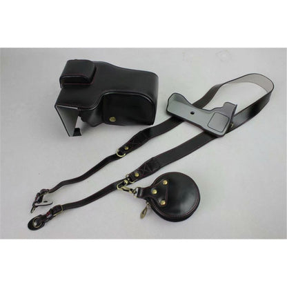 PU Leather Protective Bag + Strap + Camera Lens Bag for Sony ILCE-9 / A9 / A7RM3 A7RIII