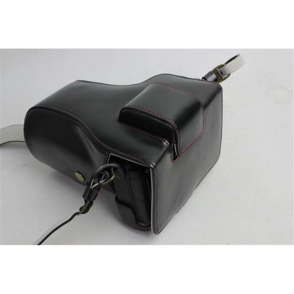 PU Leather Protective Bag + Strap + Camera Lens Bag for Sony ILCE-9 / A9 / A7RM3 A7RIII