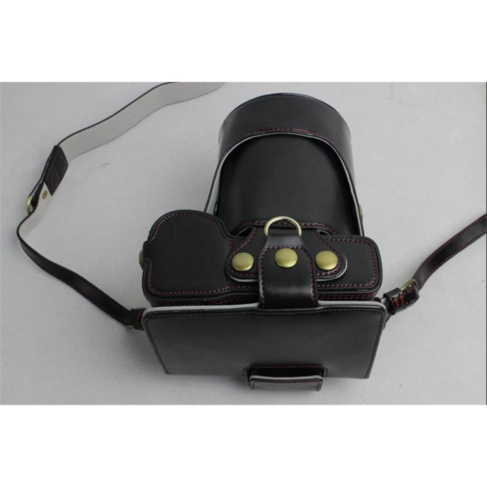 PU Leather Protective Bag + Strap + Camera Lens Bag for Sony ILCE-9 / A9 / A7RM3 A7RIII