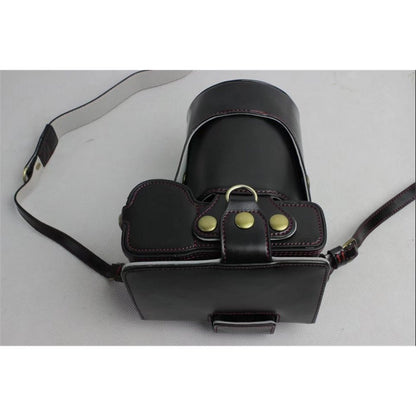 PU Leather Protective Bag + Strap + Camera Lens Bag for Sony ILCE-9 / A9 / A7RM3 A7RIII