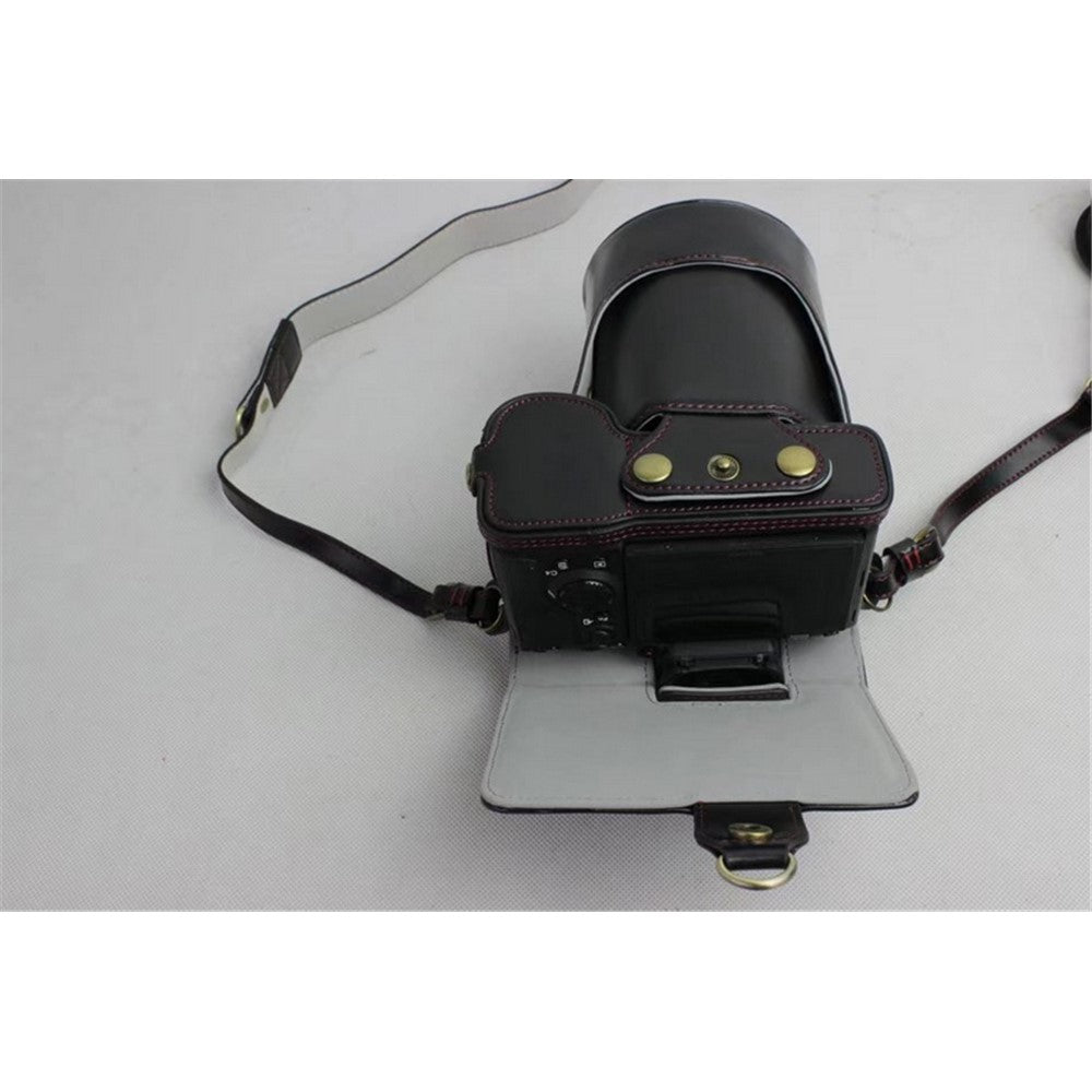 PU Leather Protective Bag + Strap + Camera Lens Bag for Sony ILCE-9 / A9 / A7RM3 A7RIII