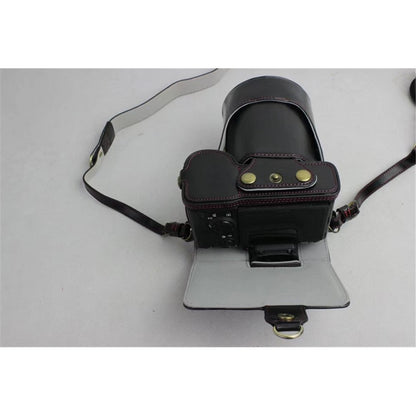 PU Leather Protective Bag + Strap + Camera Lens Bag for Sony ILCE-9 / A9 / A7RM3 A7RIII