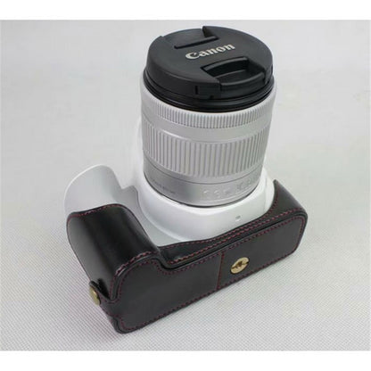PU Leather Half Bottom Camera Protective Casing for Canon EOS 200D