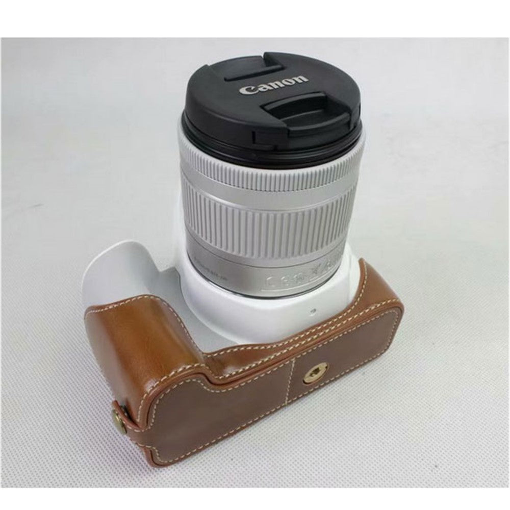 PU Leather Half Bottom Camera Protective Casing for Canon EOS 200D