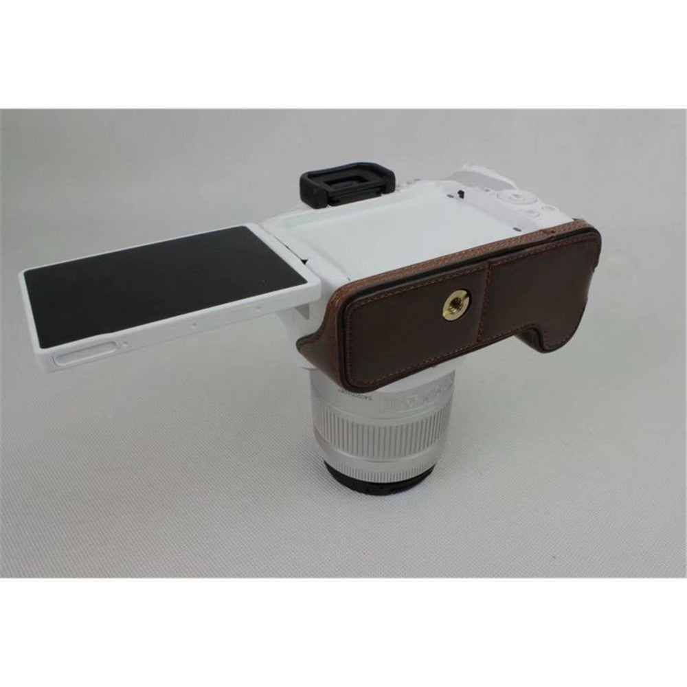 PU Leather Half Bottom Camera Protective Casing for Canon EOS 200D