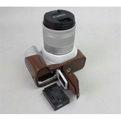 PU Leather Half Bottom Camera Protective Casing for Canon EOS 200D