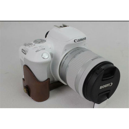 PU Leather Half Bottom Camera Protective Casing for Canon EOS 200D